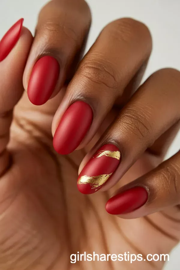 ongle rouge noel