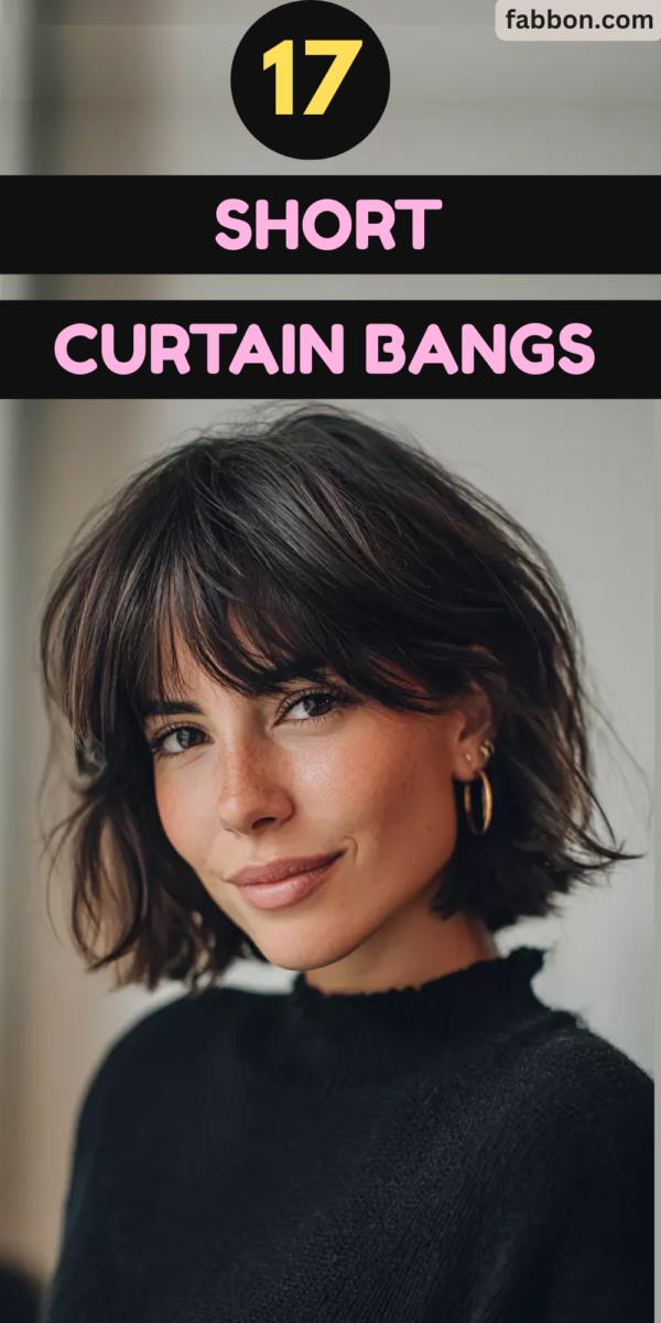 Coupe carré frange rideau chic