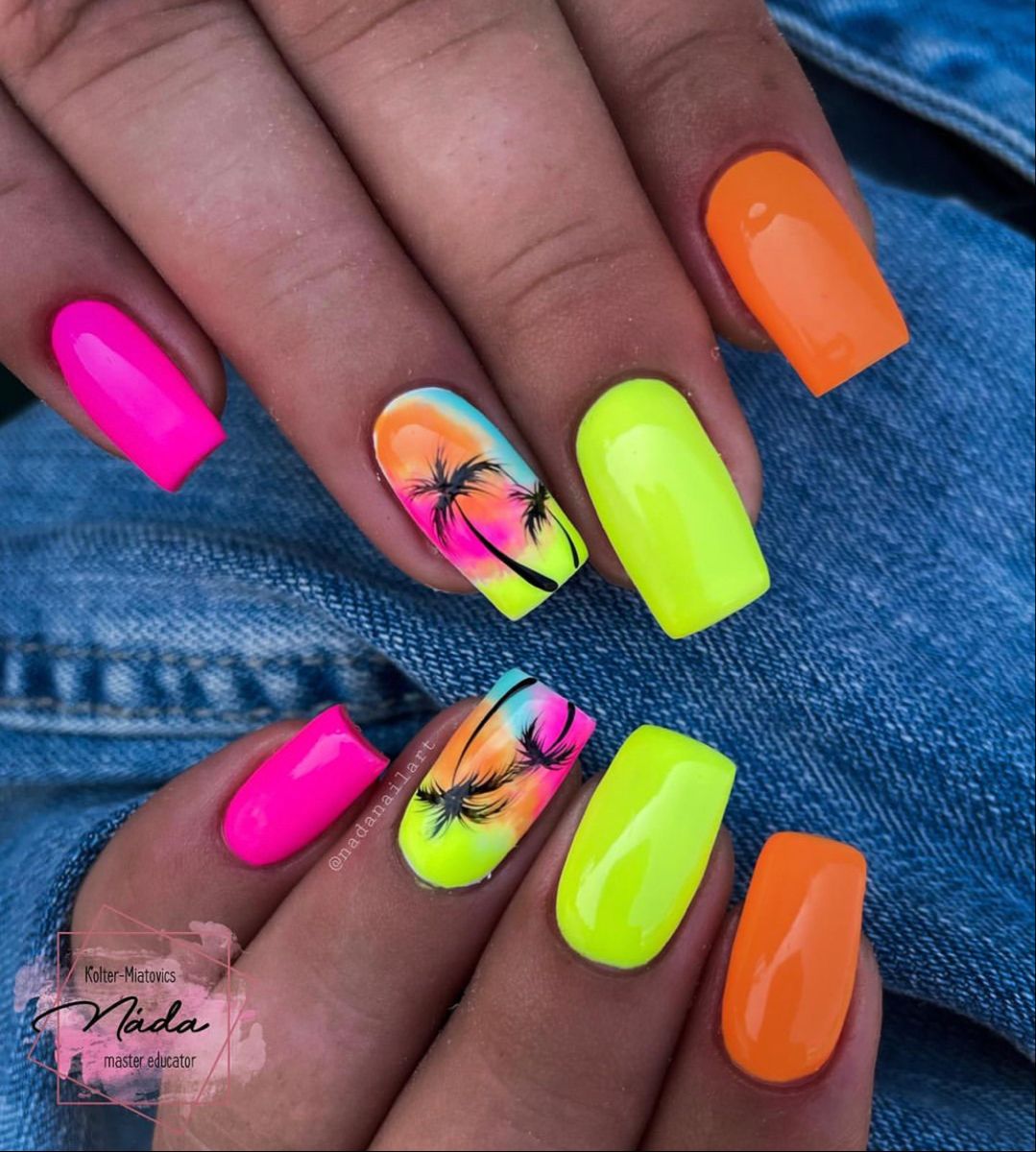 ongles fluo été