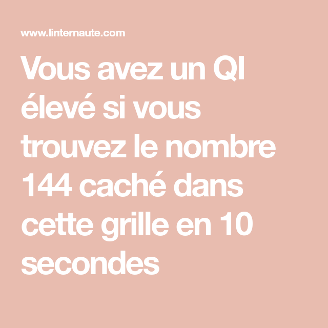 Test QI officiel résultat