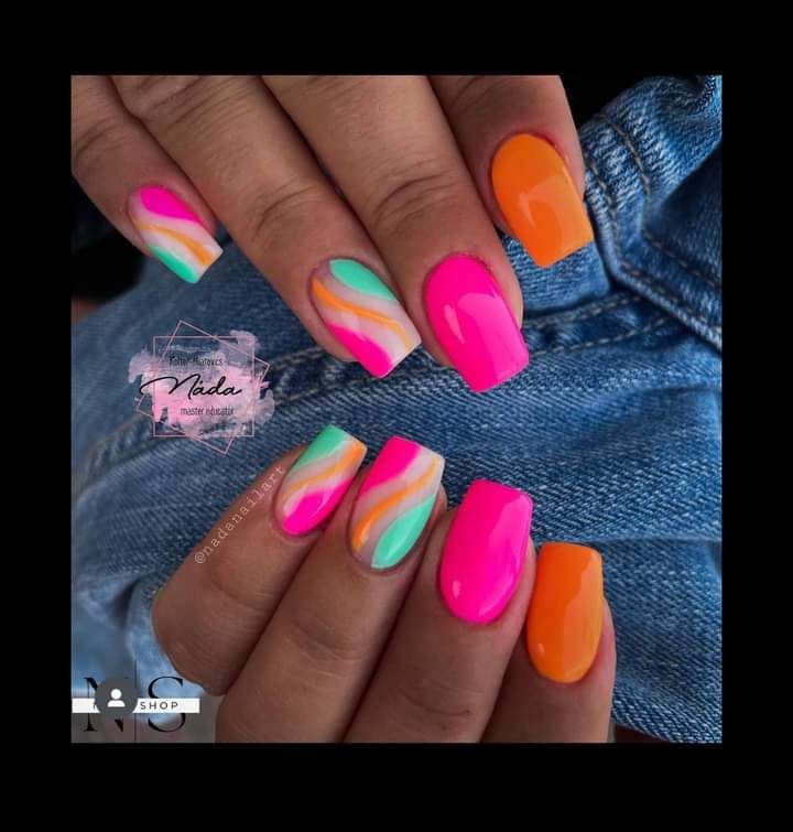 ongles fluo été