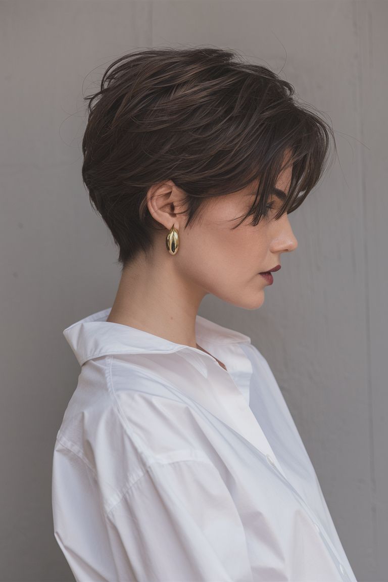 Pixie cut femme moderne