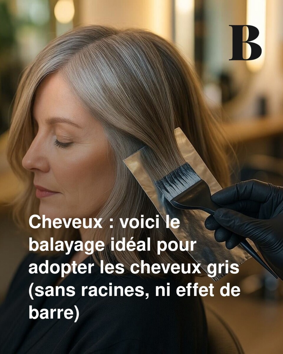 balayage pour cheveux gris