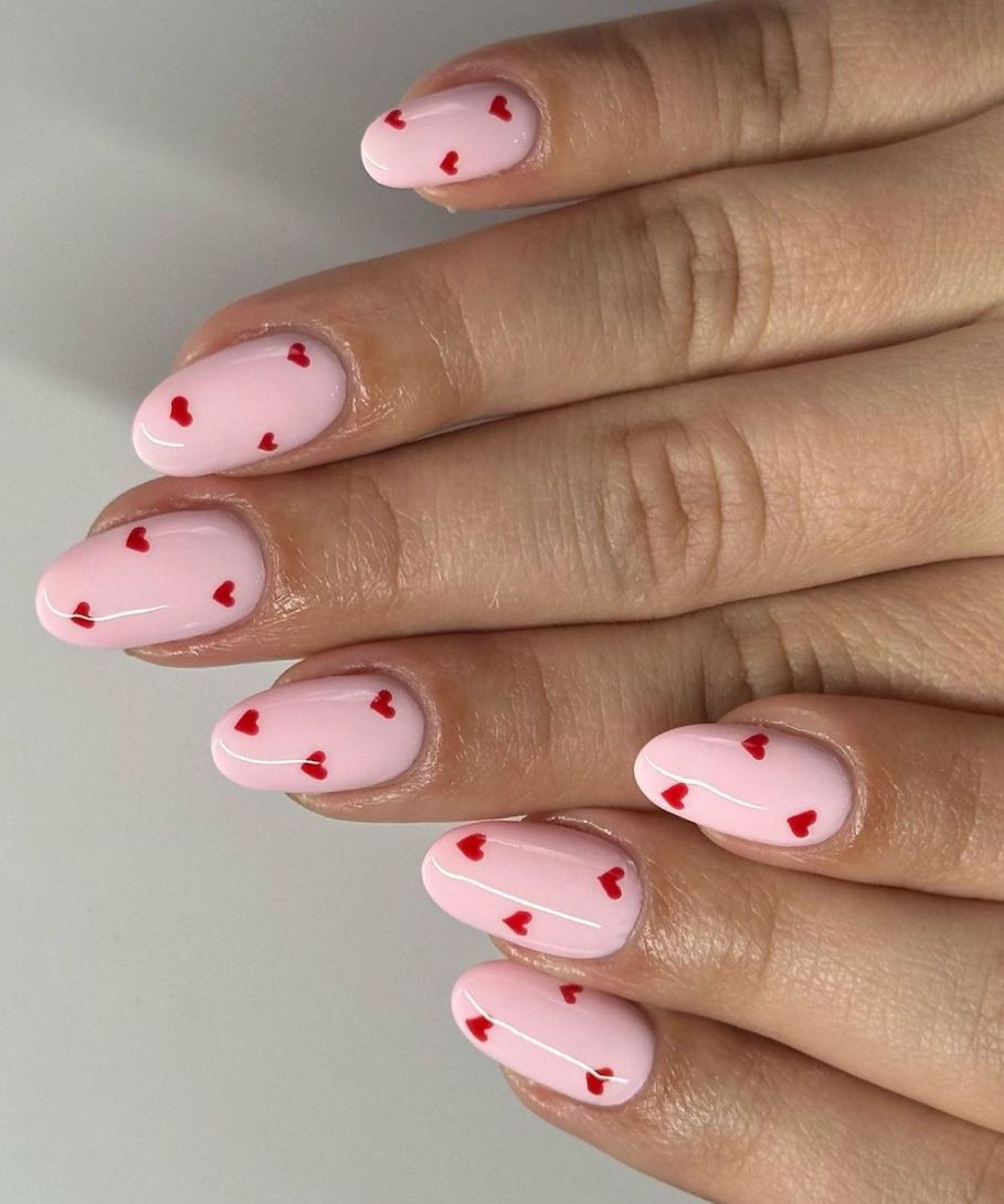 ongles saint valentin