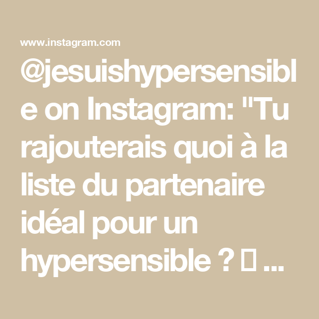 Amour hypersensible