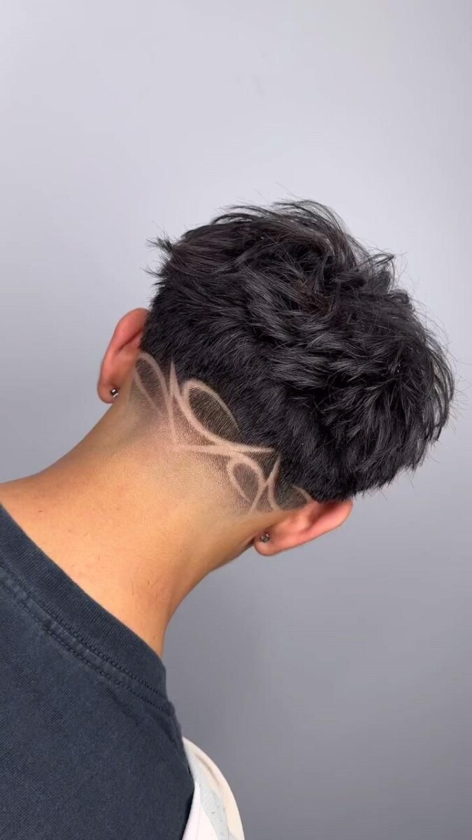Taper avec ligne rasée