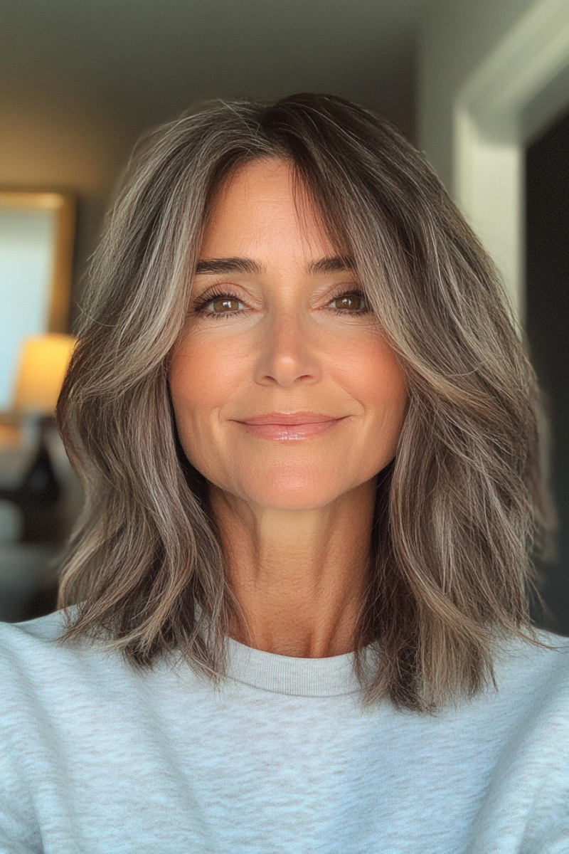 balayage pour cheveux gris