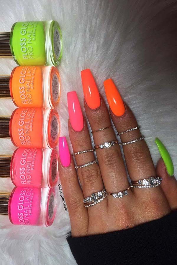 Ongles fluo été vibrants