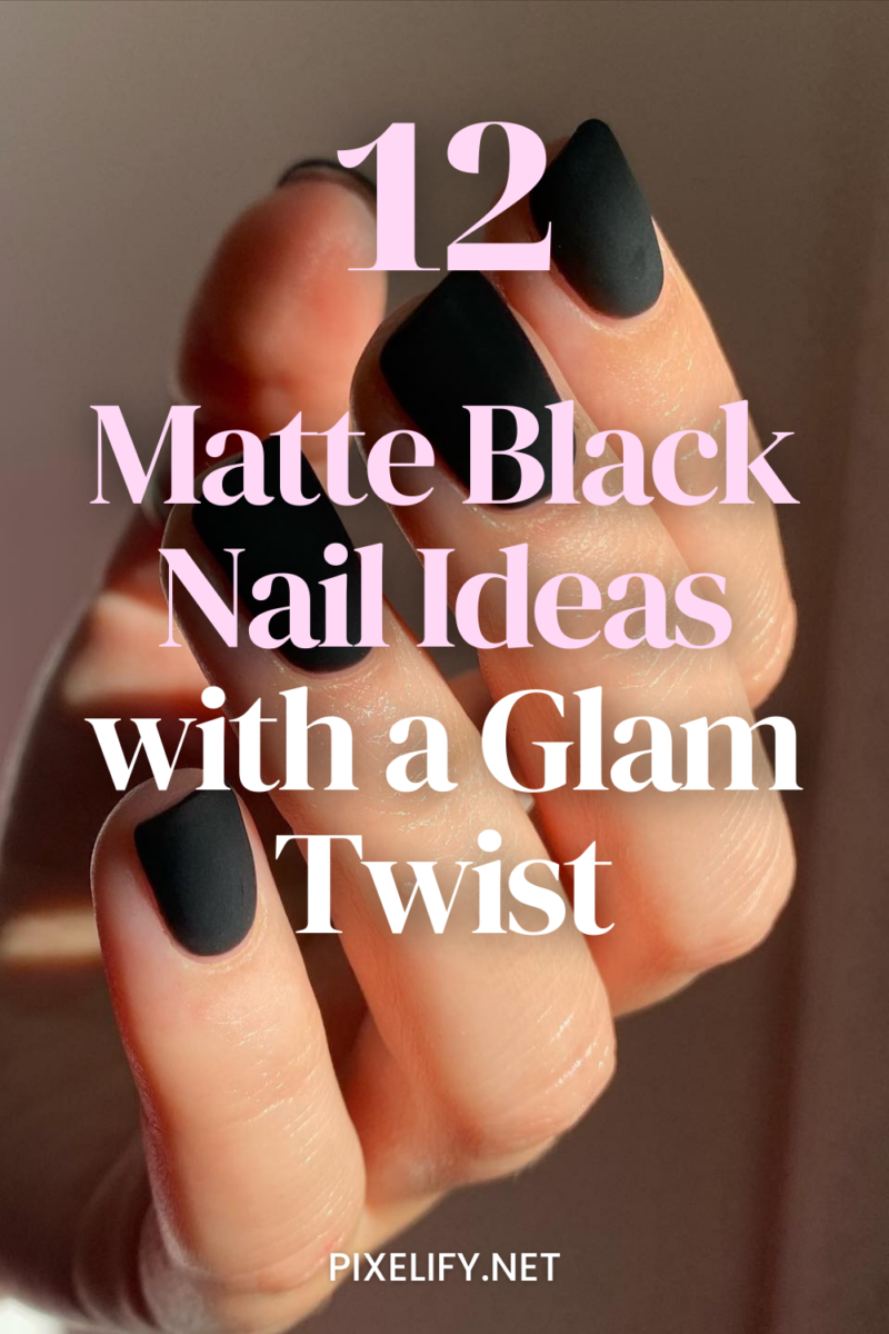 manucure noir mate