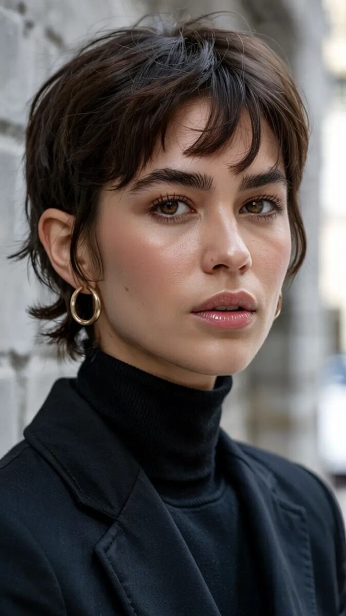 Pixie cut femme moderne