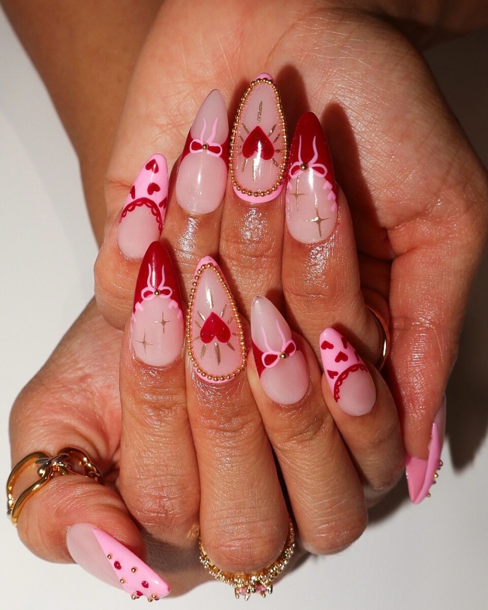 ongles saint valentin 2024