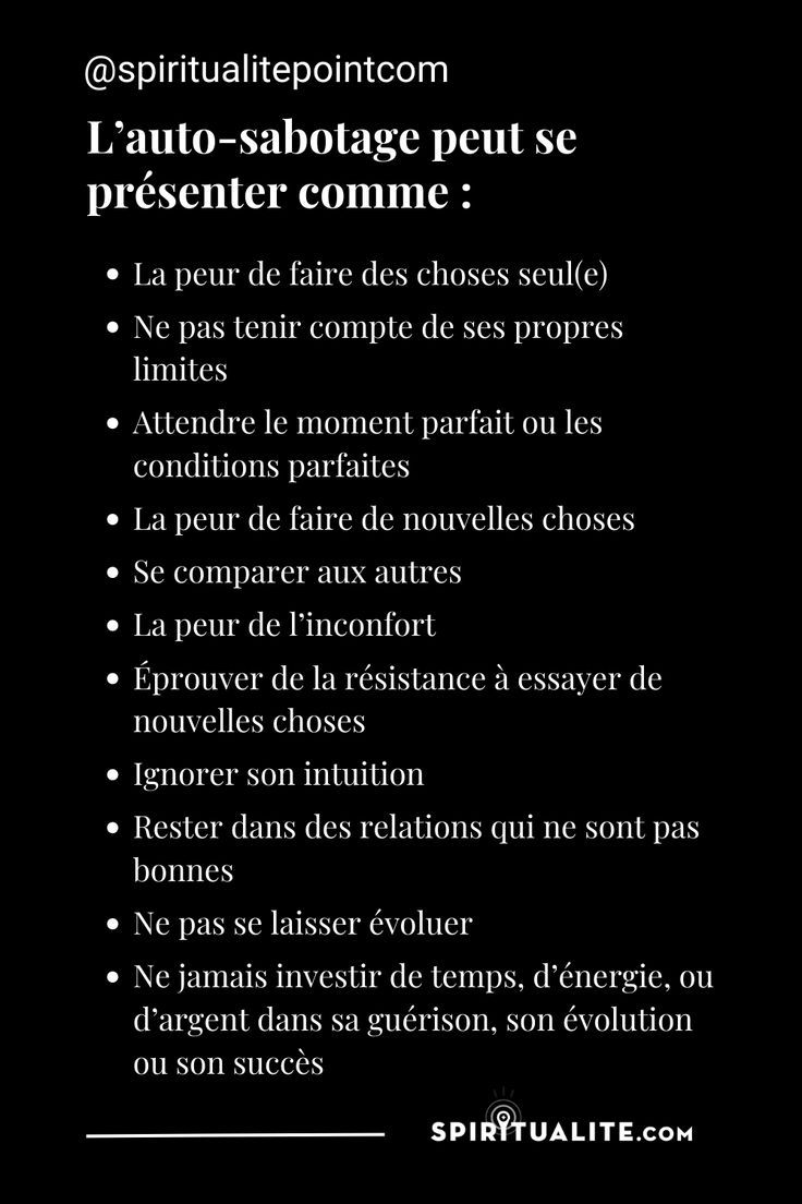 s'auto saboter