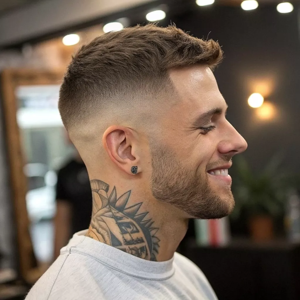Taper fade homme moderne