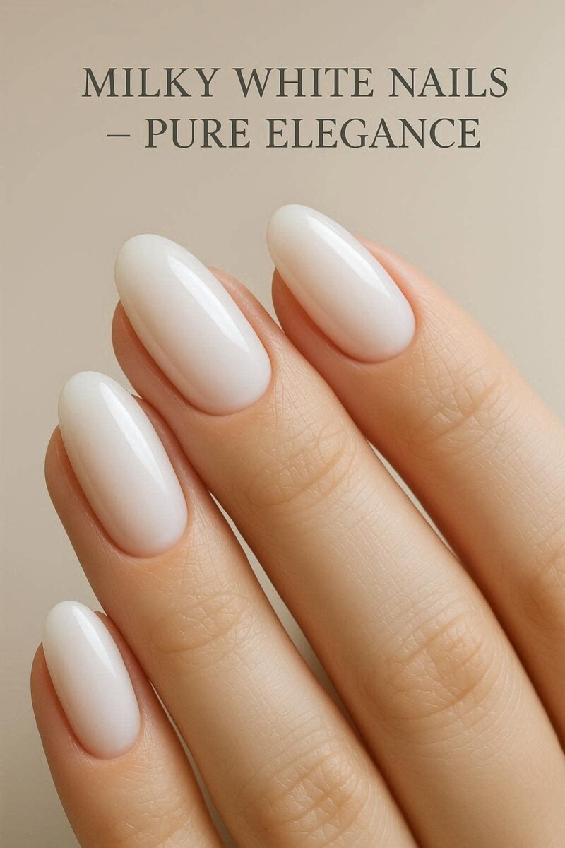 Ongles blanc laiteux Milky nails