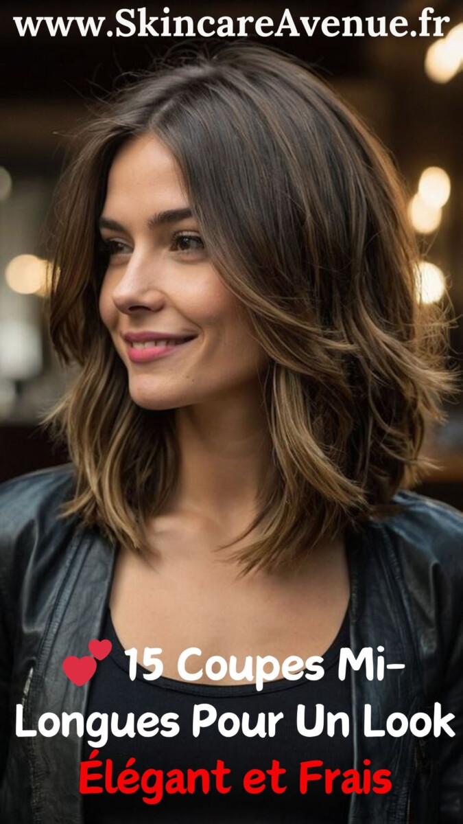 cheveux mi long dégradé lisse