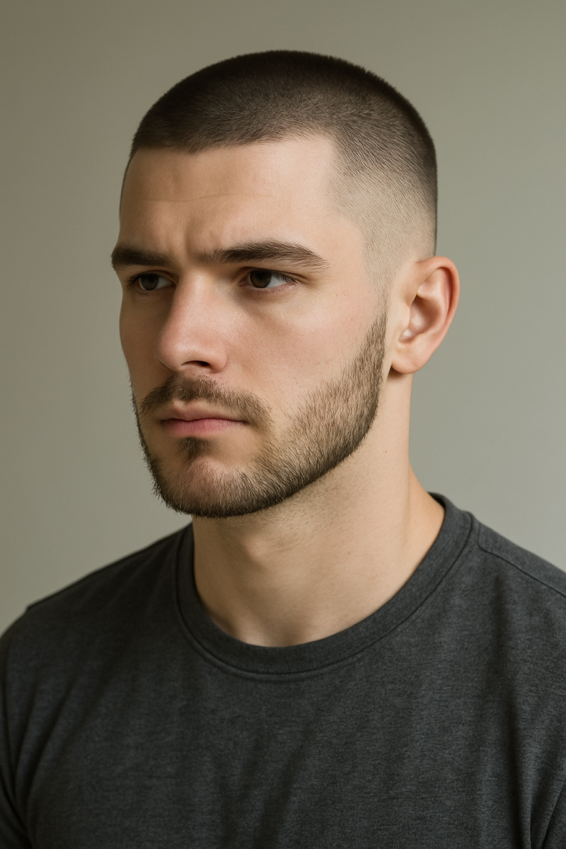 Buzzcut homme dégradé