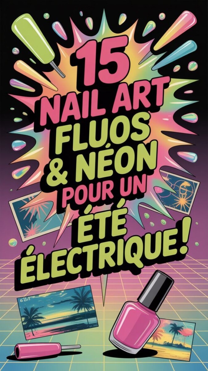 Ongles fluo été nail art