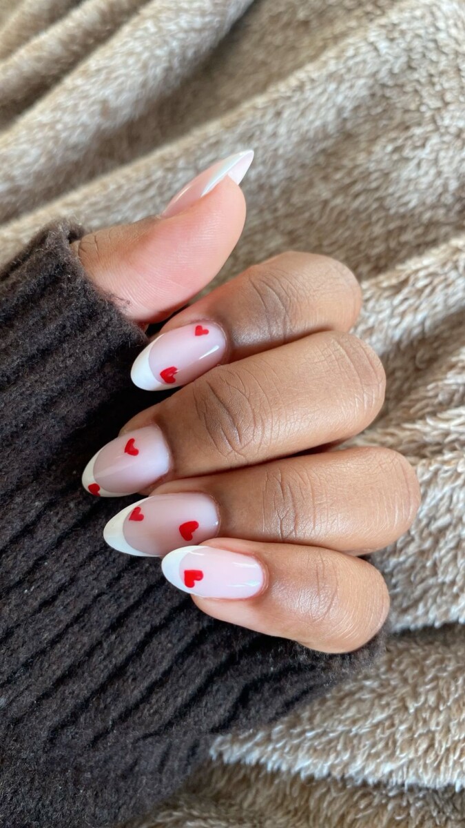 ongles saint valentin