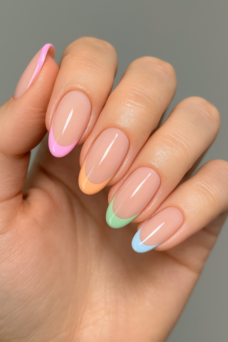 french manucure coloré