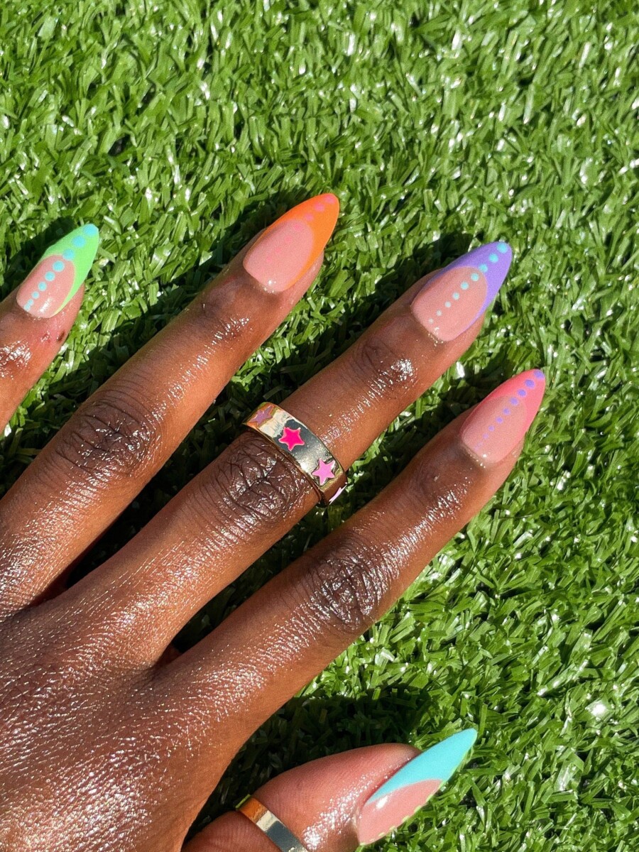 french manucure coloré