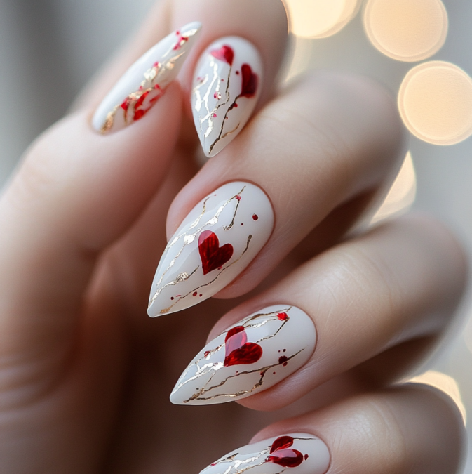 Romantisme au bout des doigts : ma manucure st valentin