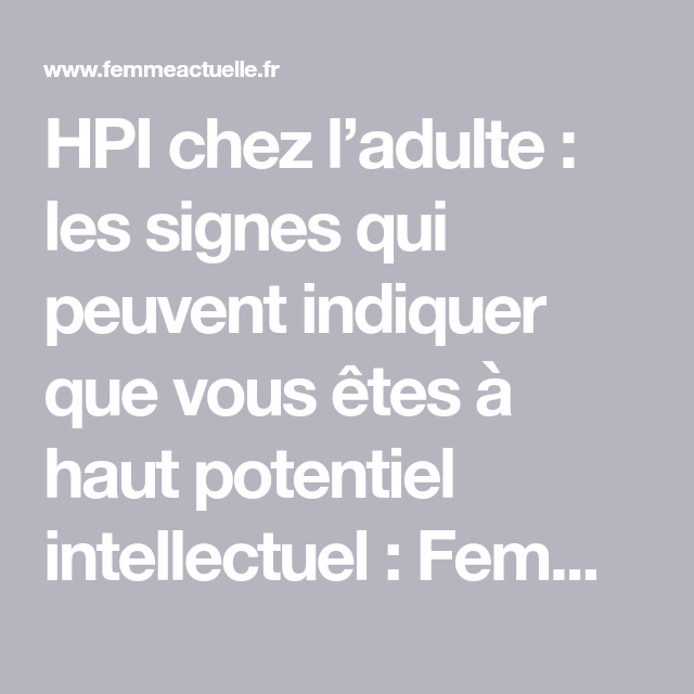 diagnostique hpi