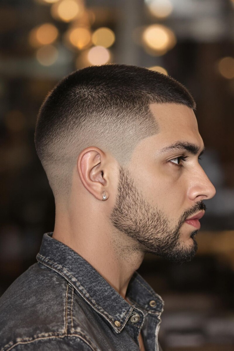 Buzzcut homme dégradé