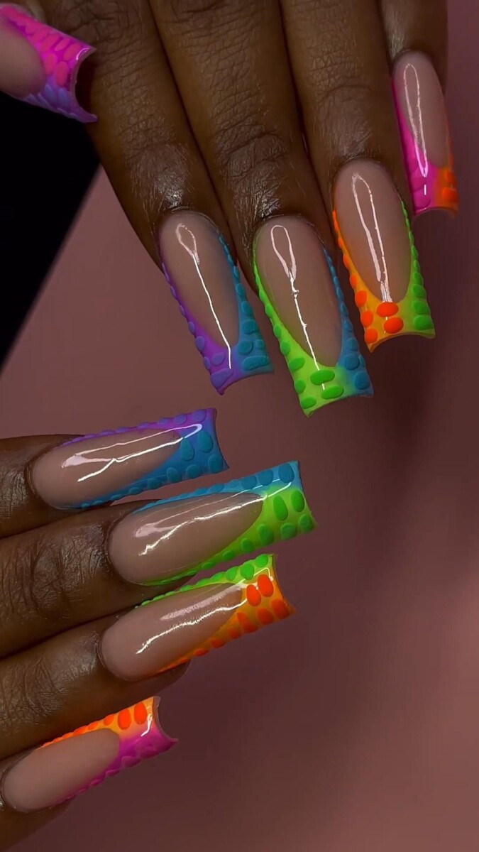 french manucure coloré