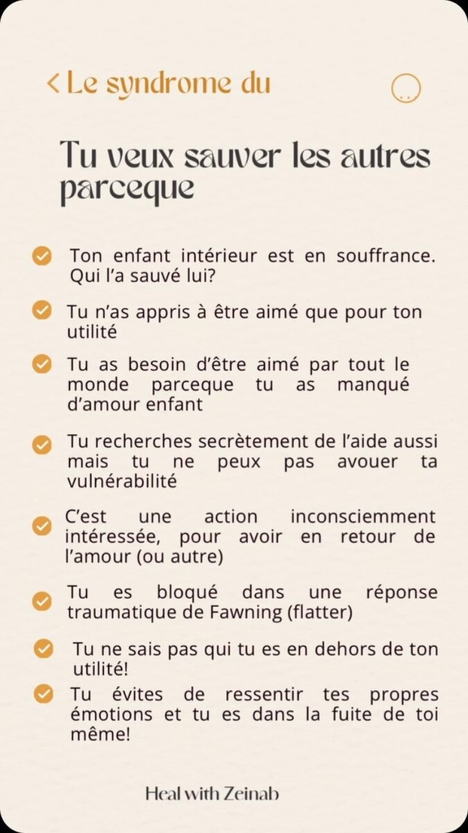 Syndrome du sauveur psychologie