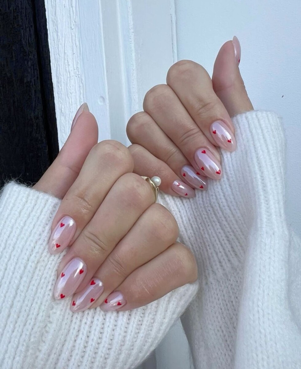 ongles saint valentin