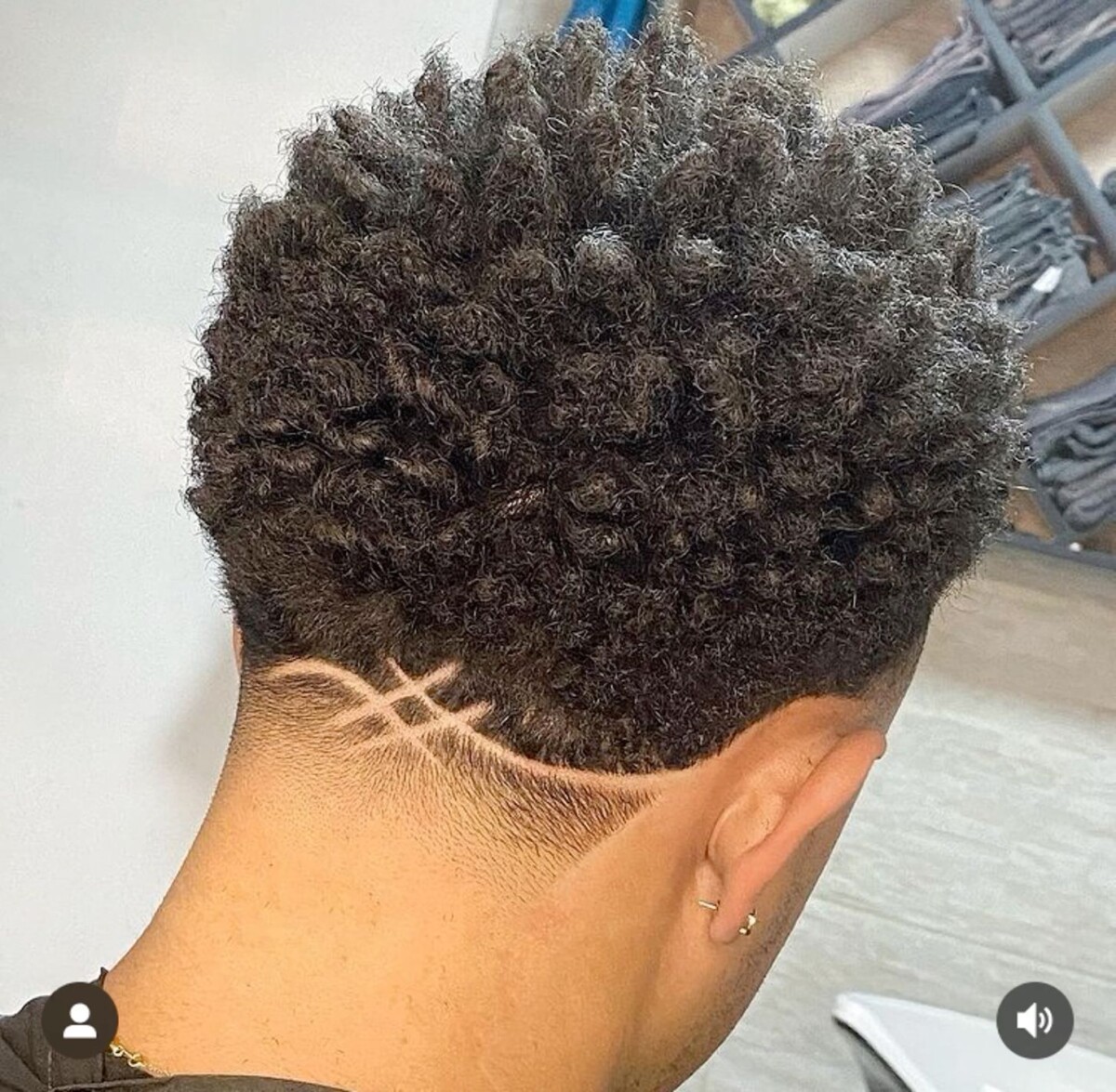 Taper avec ligne rasée