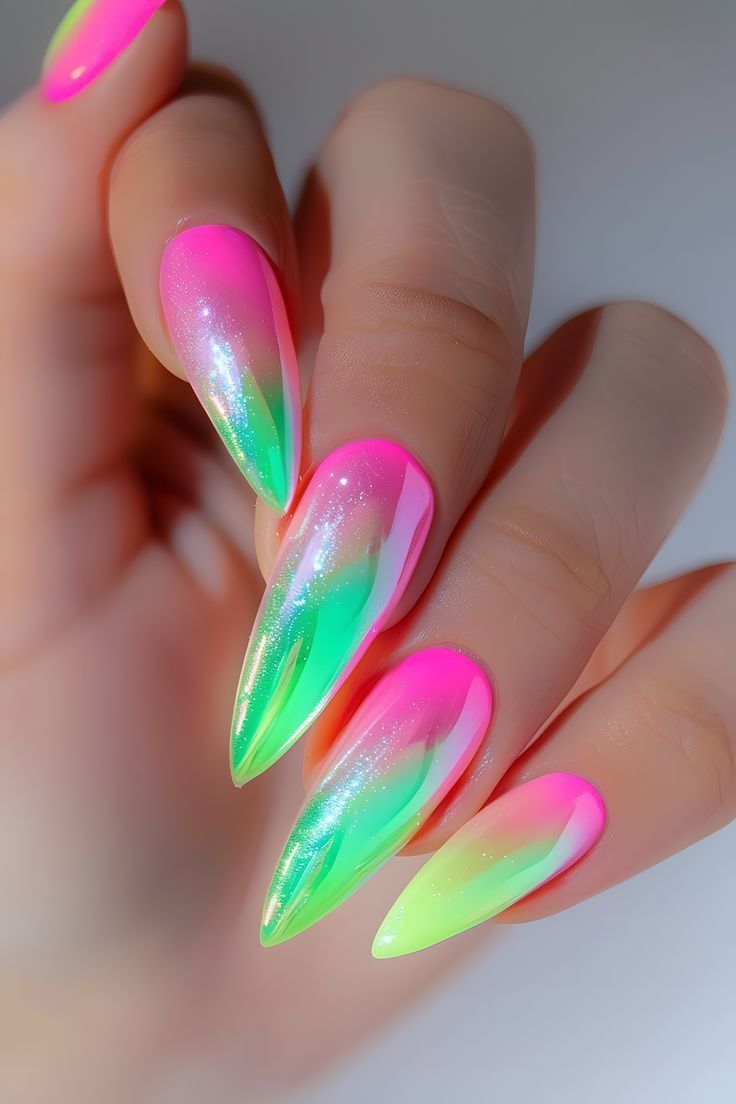 ongles fluo été