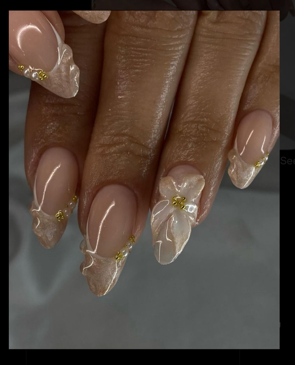 Ongles mariage champêtre