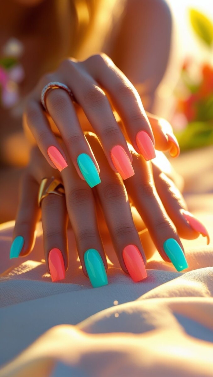 ongles fluo été