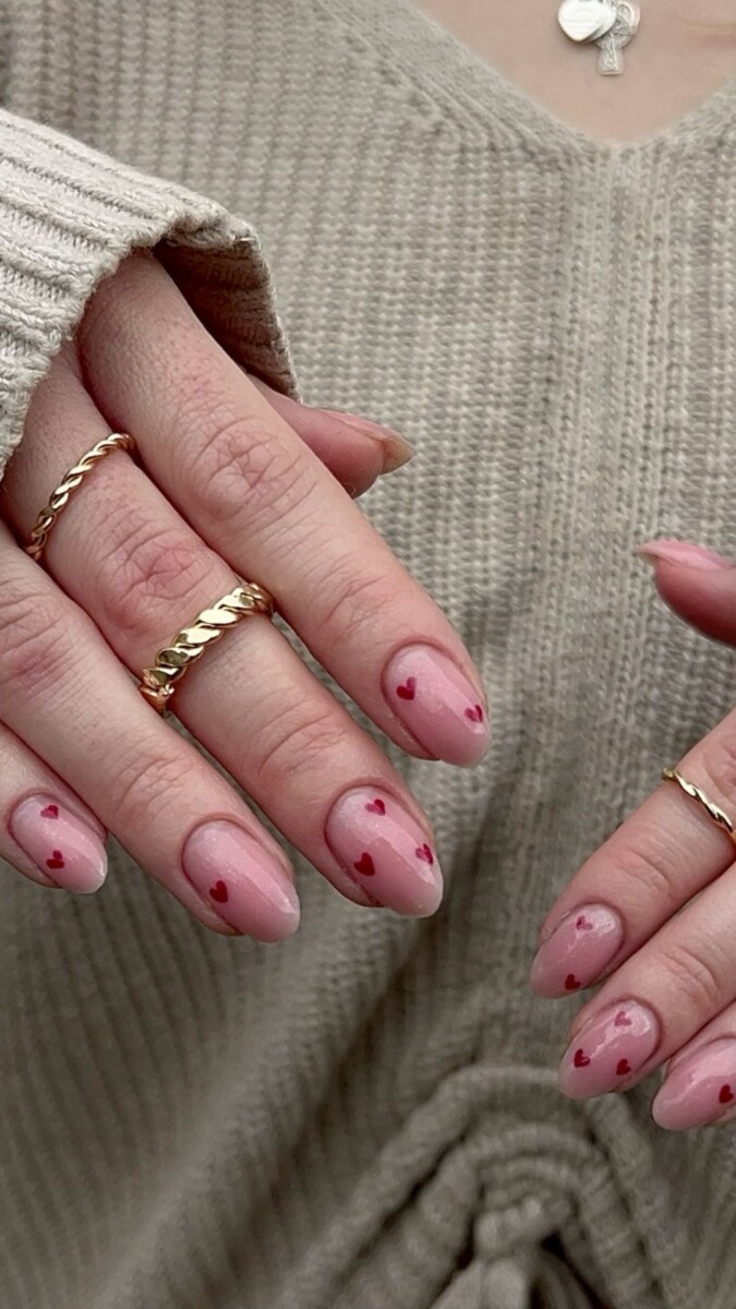 ongles saint valentin